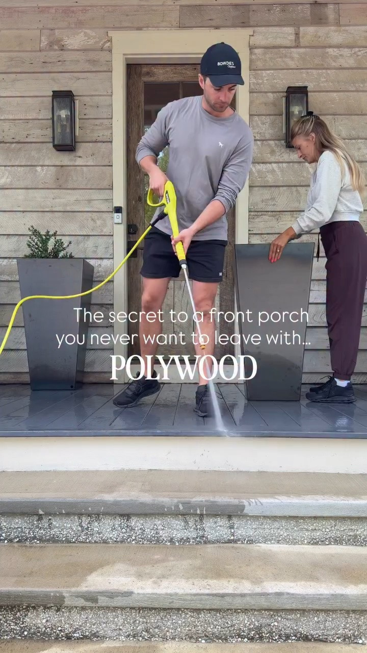 When designing the cottage, I knew I wanted outdoor pieces that felt timeless, beautiful, and could stand the test of time. That’s exactly why we chose  POLYWOOD⁠￼ — in years to come, they will still look just as good as day one. Comment POLYWOOD to shop our favorites.