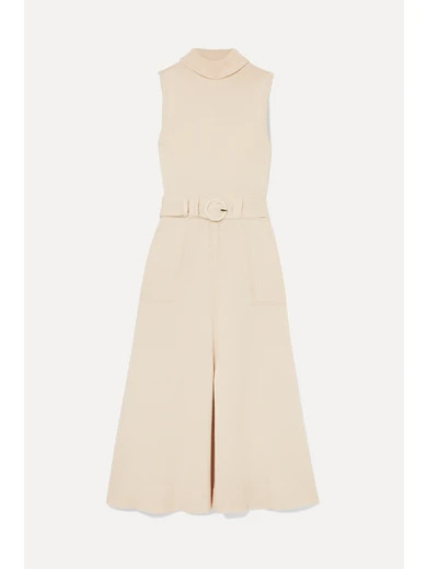 Elle belted organic cotton turtleneck midi dress | NET-A-PORTER (US)