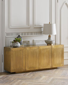 Aged Brass-Covered Sophie Console | Horchow