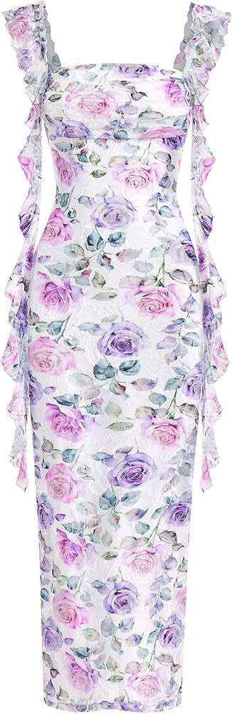 PRETTYGARDEN Womens Spring Formal Dress 2026 Summer Elegant Sleeveless Floral Lace Cocktail Weddi... | Amazon (US)