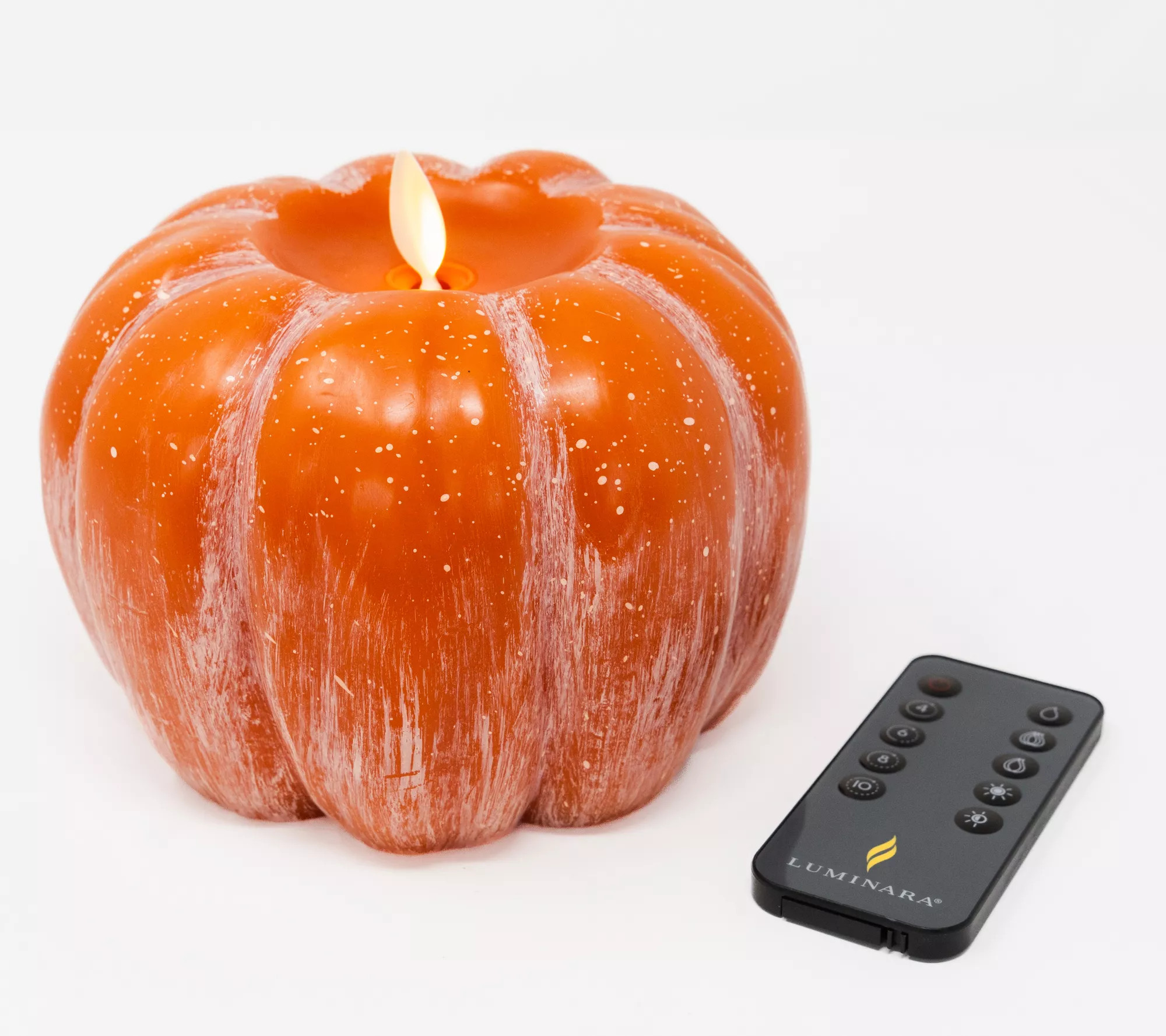 Luminara Pumpkin Figural Flameless Candle withemote Control | QVC