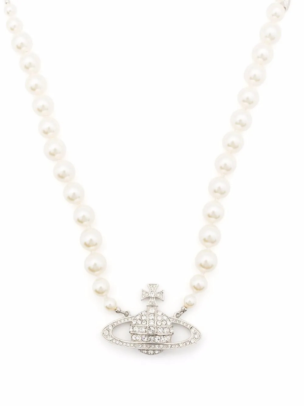 Vivienne Westwood Imogene crystal-orb Pearl Necklace - Farfetch | Farfetch Global
