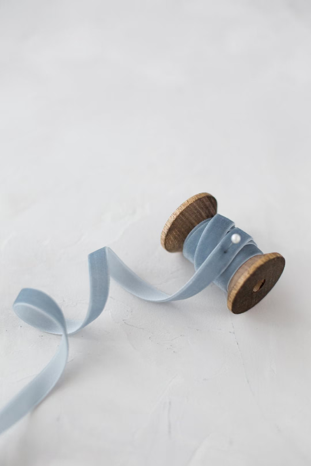 Dusty Blue Gray Velvet Ribbon 1/8 3/8 - Etsy | Etsy (US)