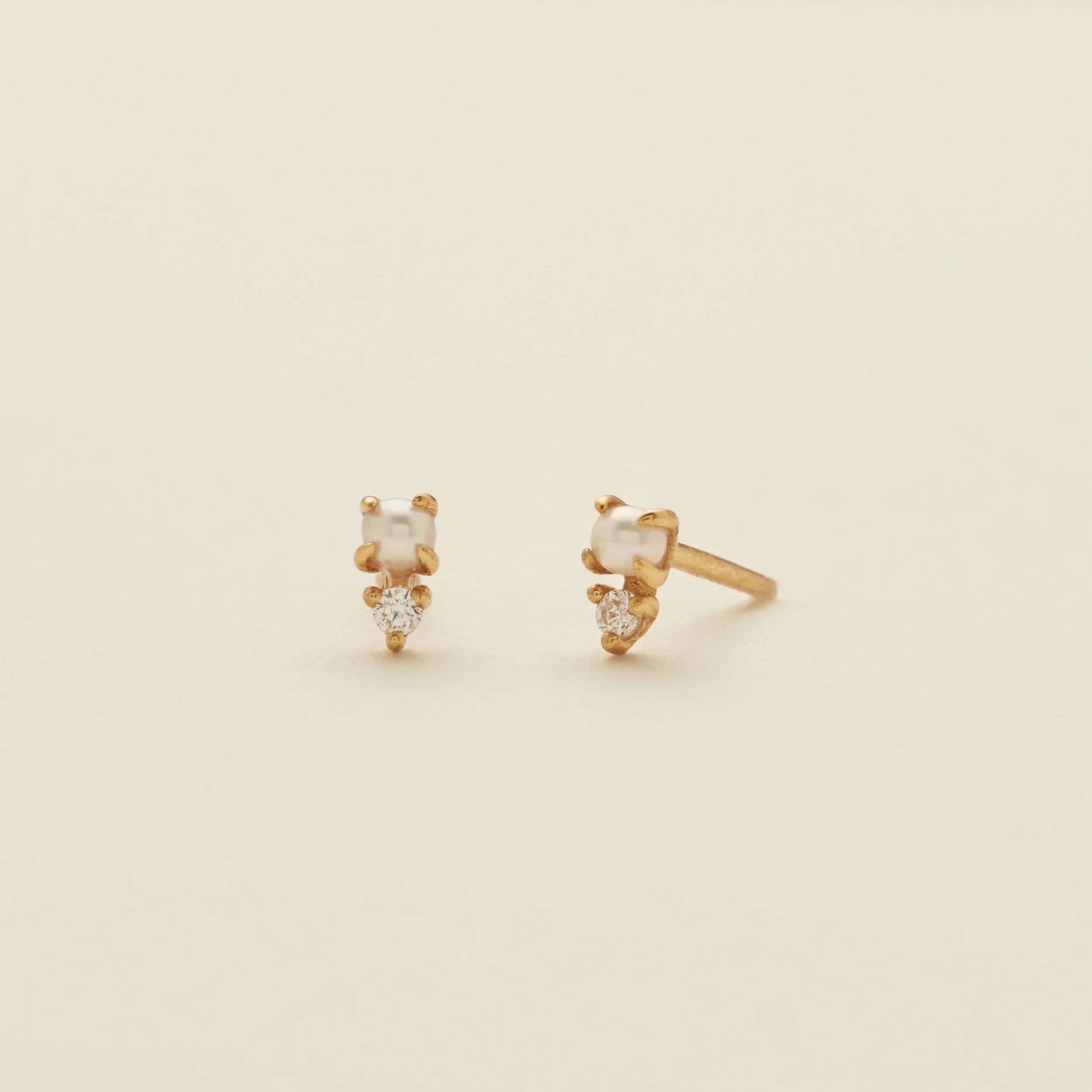 Petite Pearl Stud Earrings | Made by Mary (US)