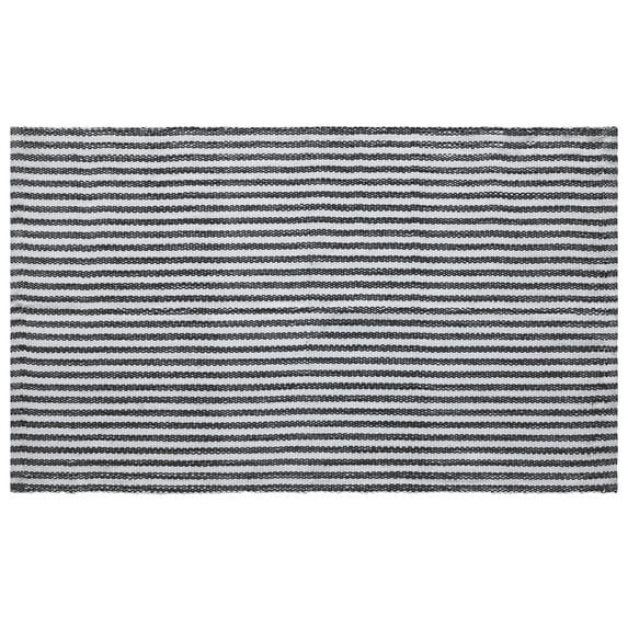 My Texas House Black Striped Indoor/Outdoor Layering Rug, 24" x 38" | Walmart (US)