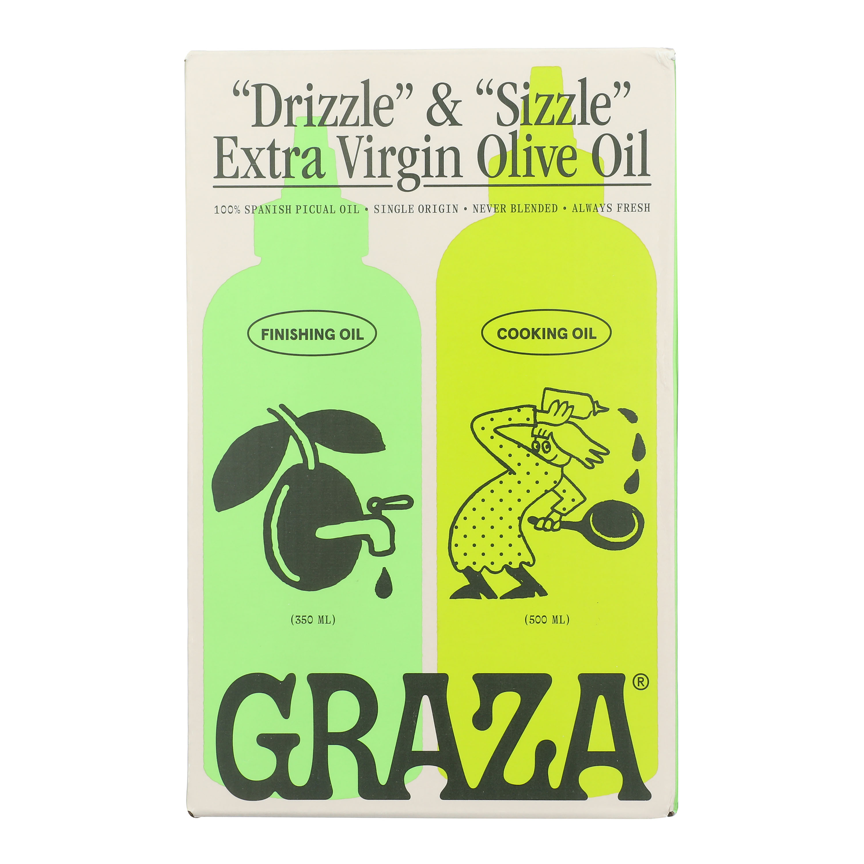 Graza The Duo Drizzle and Sizzle Olive Oil Gift Set 2 Pack | World Market