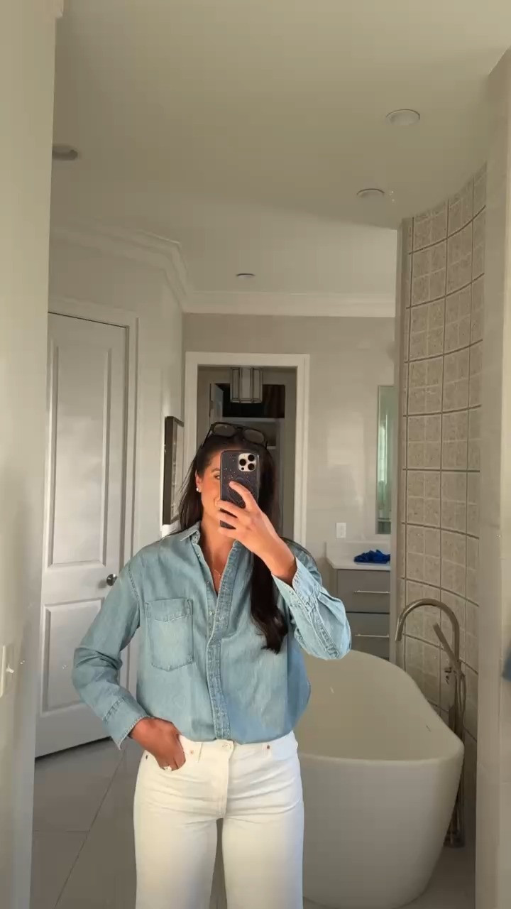 Denim button downs are sooo in!!

TTS: M

Ayr, citizens of humanity, Shopbop, sunglasses, denim top outfit, denim button down outfit, Grace white 

#LTKmomlife #LTKootd #LTKgrwm
