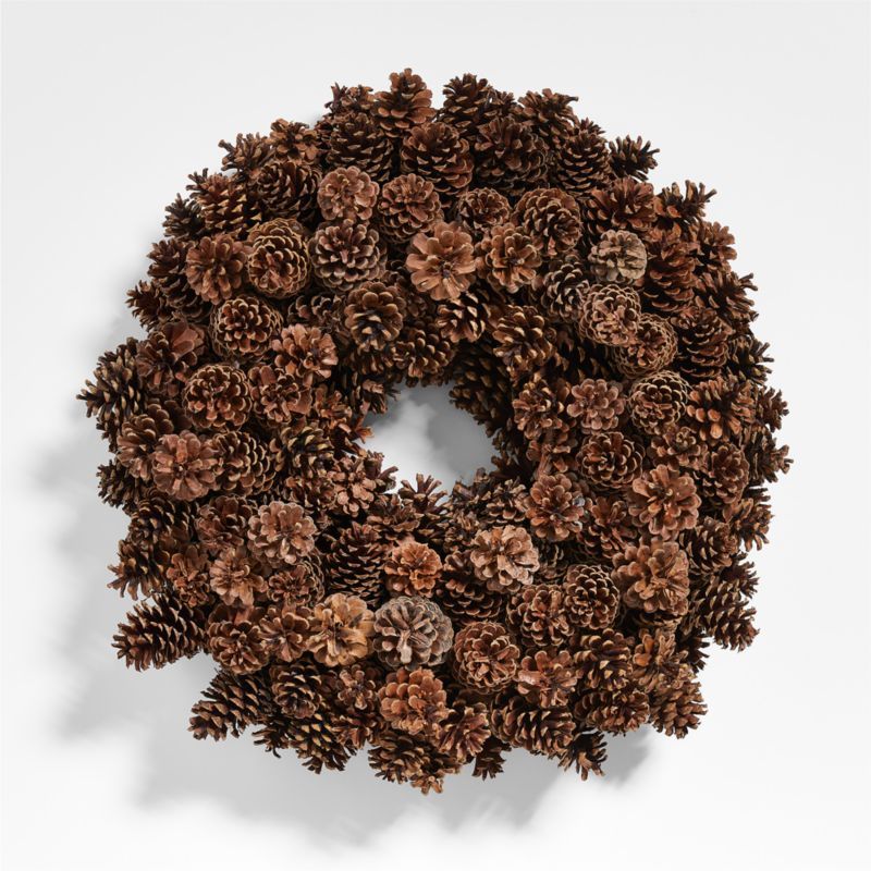 Preserved Pinecone Wreath | Crate & Barrel | Crate & Barrel