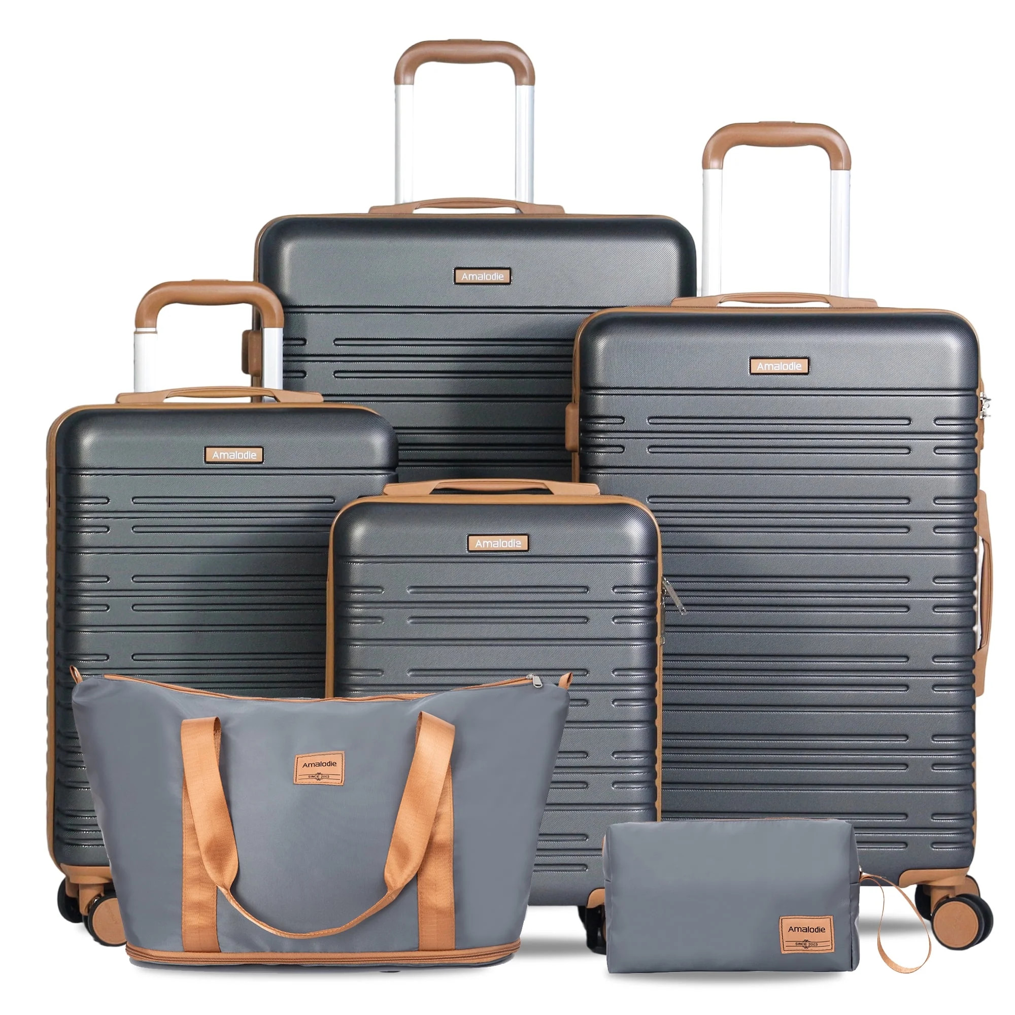 Hardside Luggage Sets 6 Piece, Hardshell Suitcase with TSA Lock Spinner Wheel and Travel Duffle B... | Walmart (US)