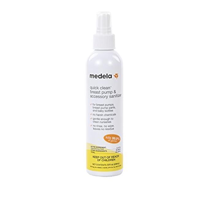 Medela Quick Clean Breast Pump and Accessory Sanitizer Spray, 8 fluid ounce bottle, Eliminates 99.9% | Amazon (US)