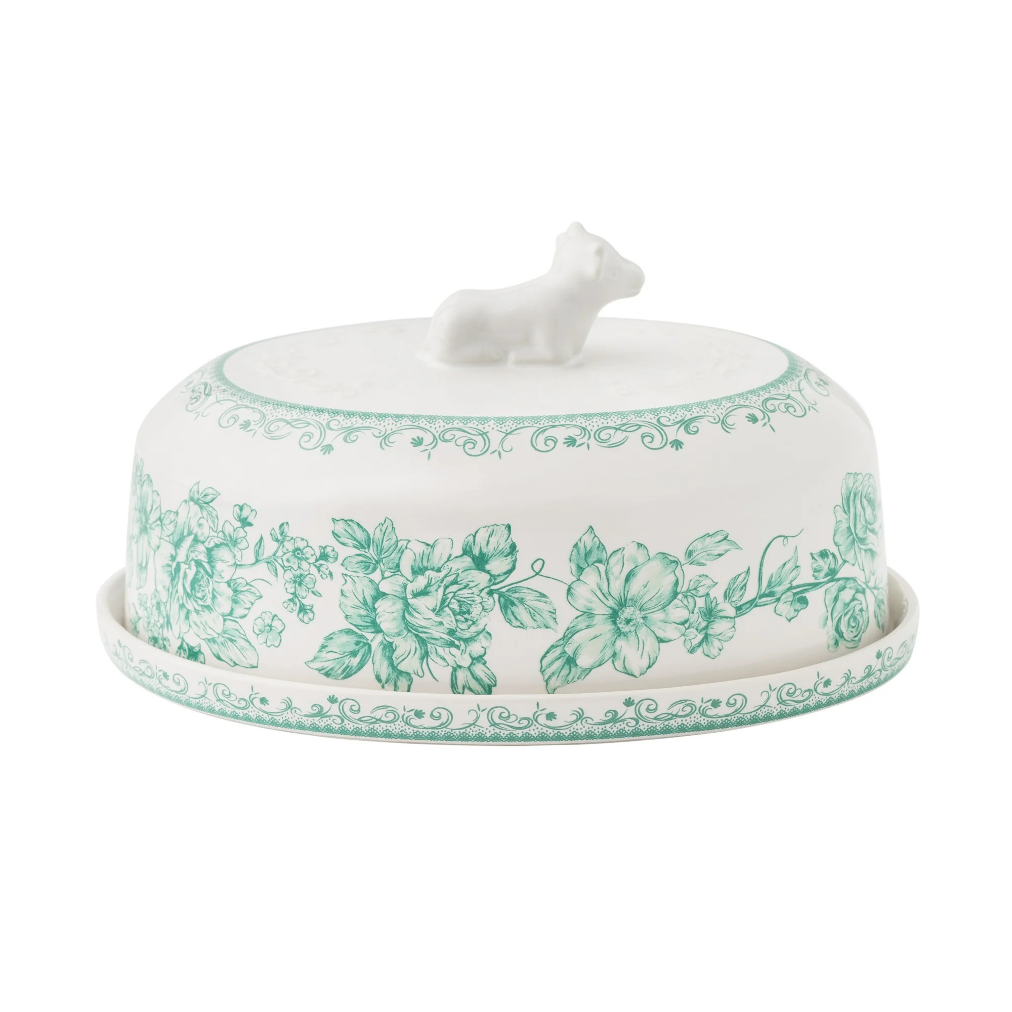 The Pioneer Woman Agatha Stoneware Butter Dish, Green | Walmart (US)