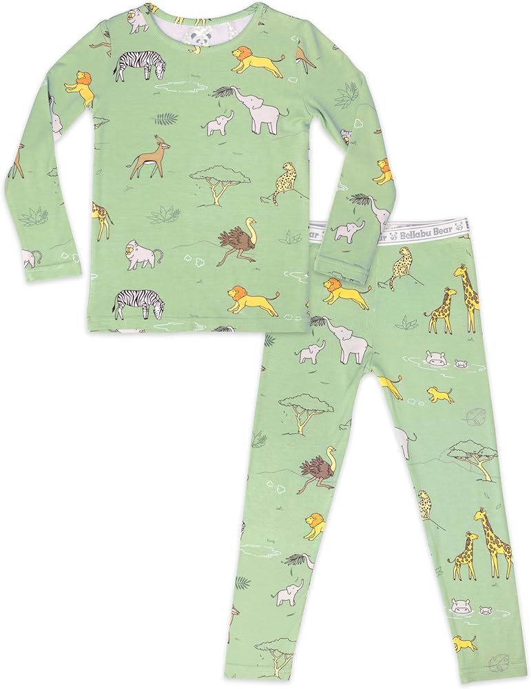 Bellabu Bear Bamboo Two-Piece Pajama Set for Boys & Girls, Matching Family Pajamas, Bamboo Viscos... | Amazon (US)