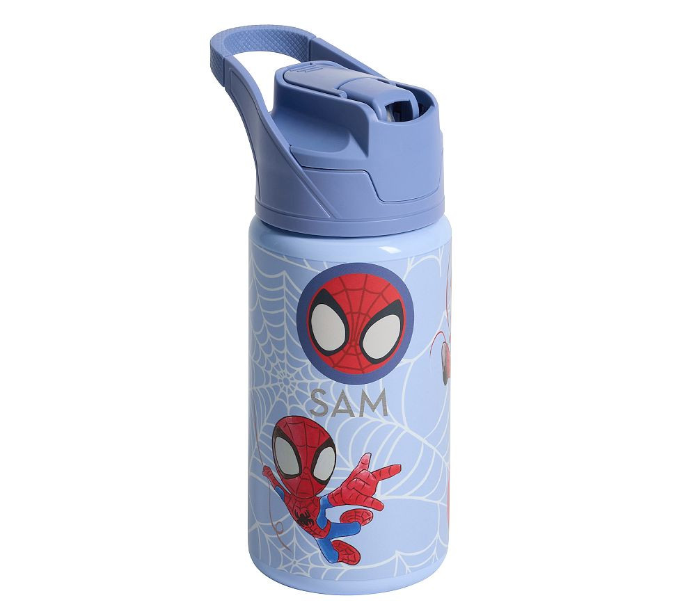 Marvel's Spidey and His Amazing Friends Glow-In-The-Dark Mackenzie Water Bottle | Pottery Barn Kids