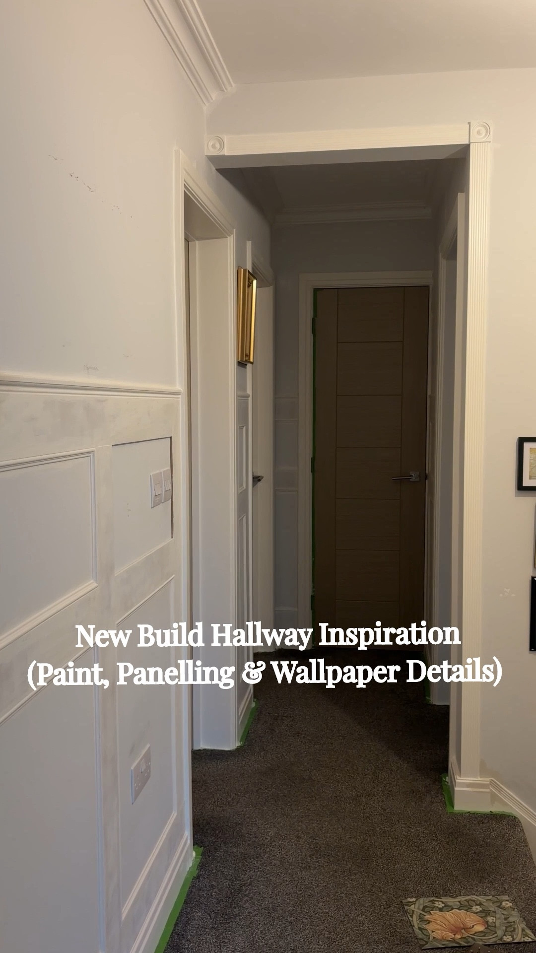 Updating our boring grey new build hallway and finally adding some personality. Sharing the exact panelling, paint colours, wallpaper and light switches we’re using so far. It’s still a work in progress but already making such a difference. Save for hallway inspiration 🤍 

#LTKuk #LTKhome