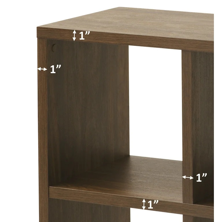 Better Homes & Gardens 8-Cube Organizer with Metal Base, Vintage Walnut - Walmart.com | Walmart (US)