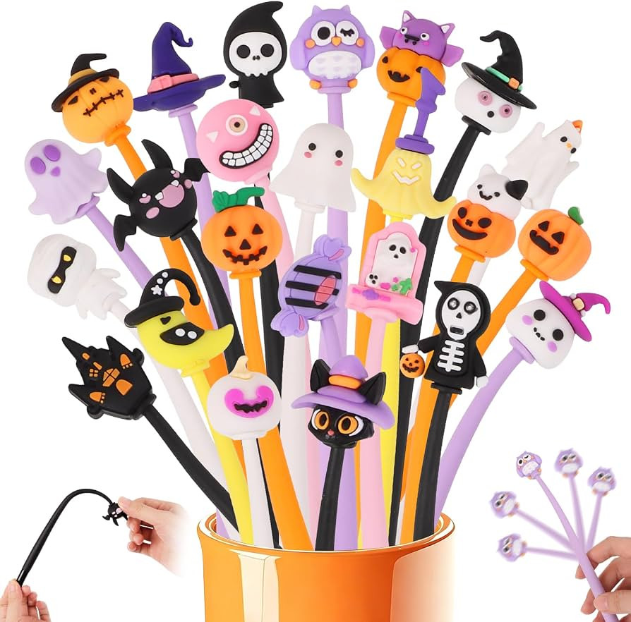 24pcs Halloween Fun Pens,Stress Relief Bobblehead Pen for Rewards | Amazon (US)