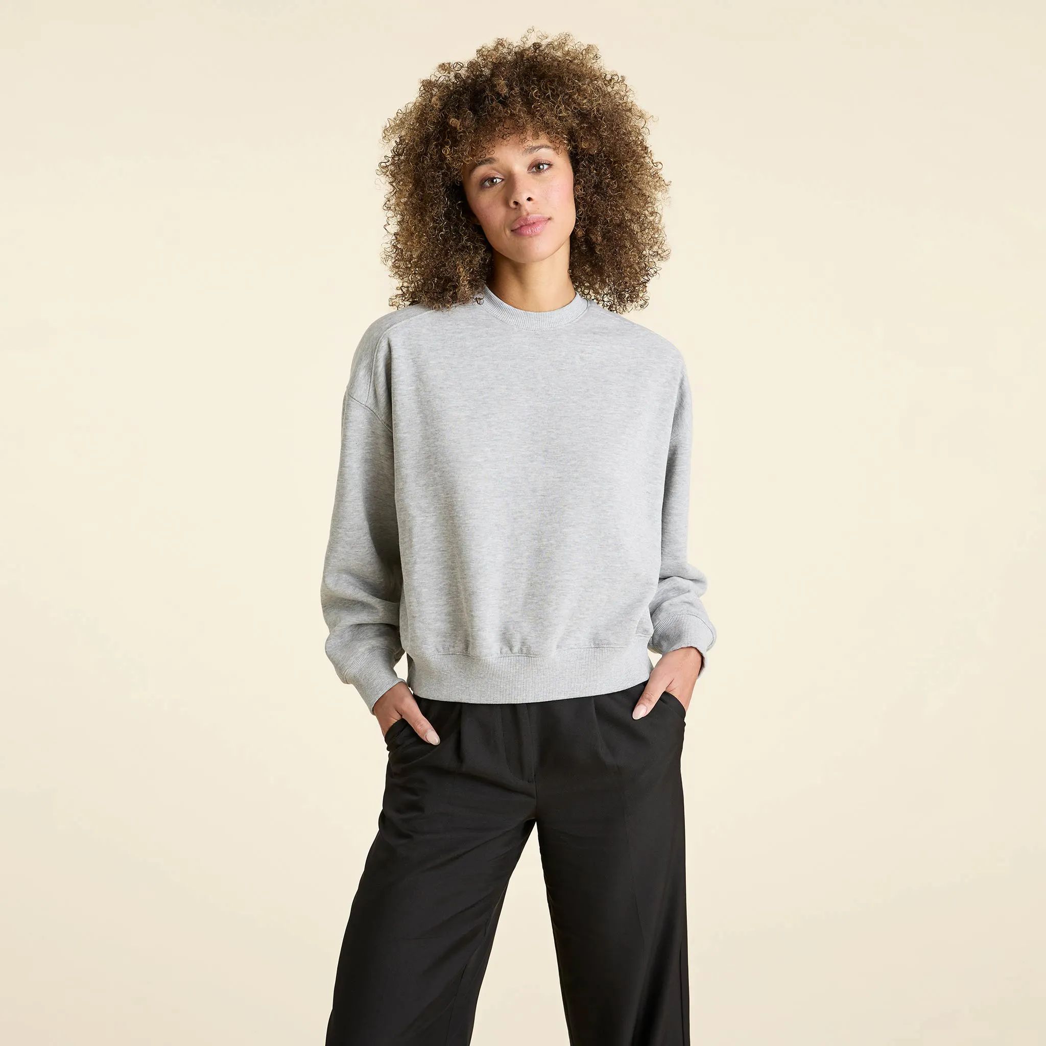 Classic Crewneck Sweatshirt | Heather Grey - nuuds | nuuds