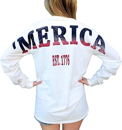 Fashion Greek Merica Stadium Jersey USA T Shirt with Front Pocket | Amazon (US)