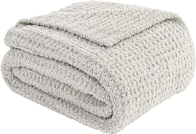 RECYCO Knit Throw Blankets for Bed, Super Soft Warm Cozy Fluffy Throw Blanket Lightweight Knitted... | Amazon (US)