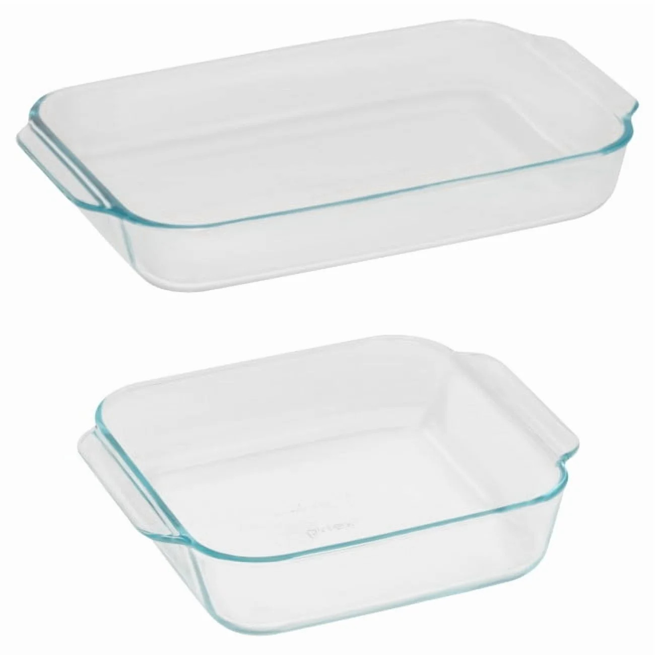 Pyrex Basics Glass Bakeware Set Value Pack, 3qt Oblong and 8inch Square | Walmart (US)