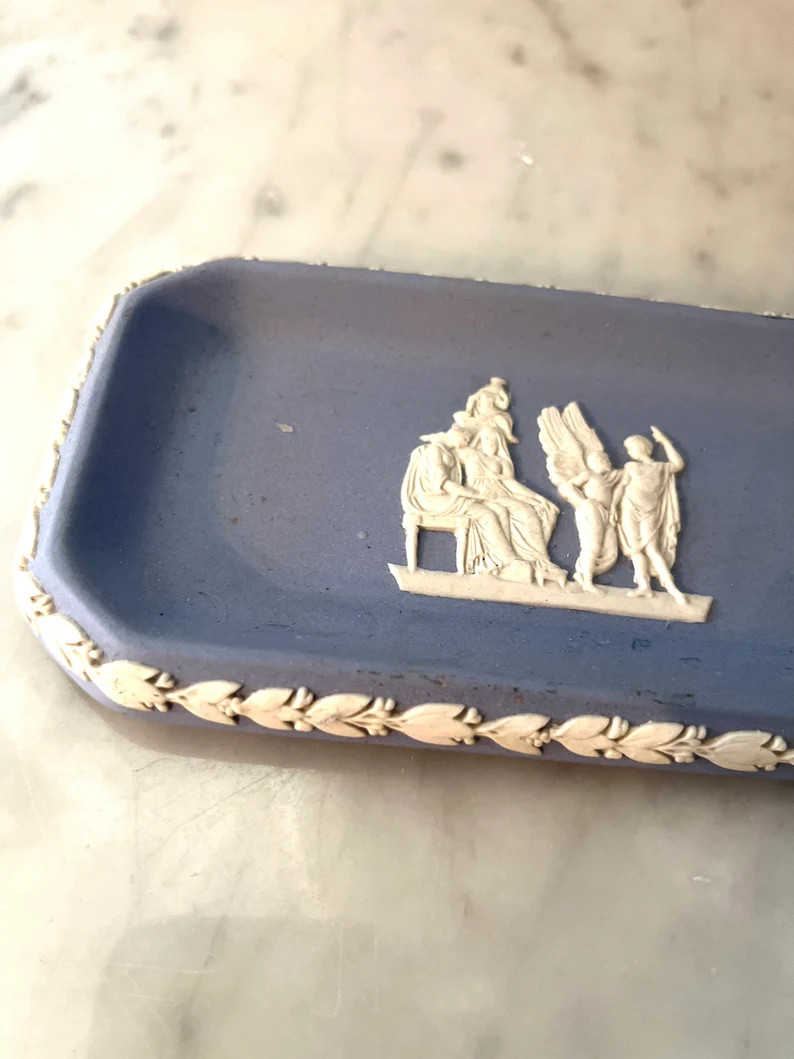 Wedgwood Blue and White Rectangle Shaped Dish | Etsy (US)