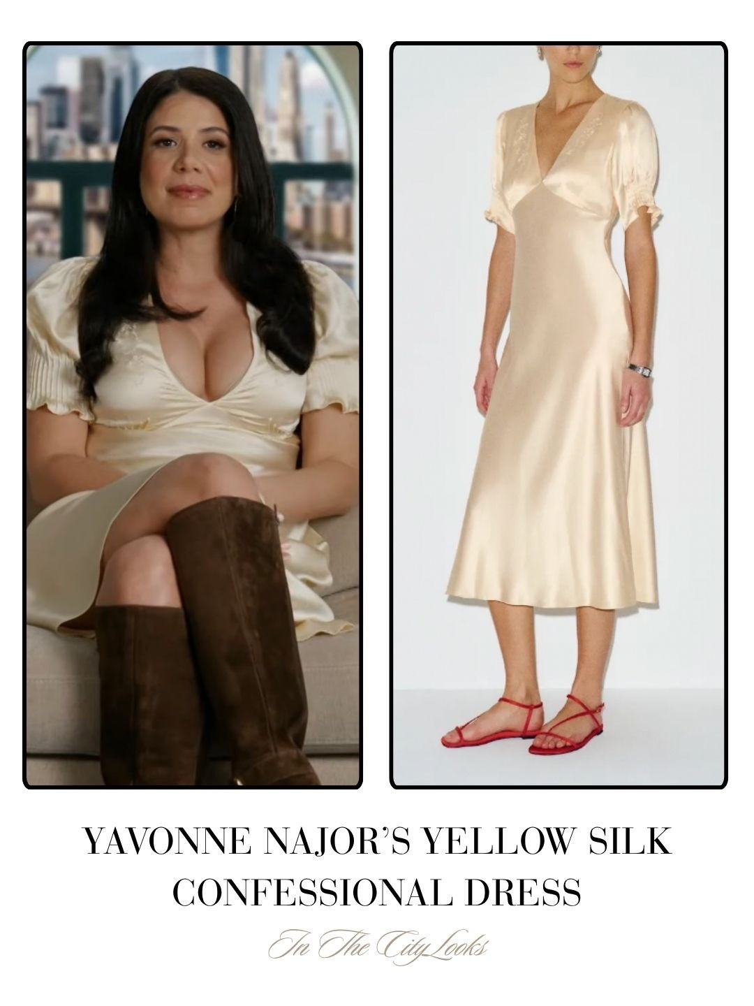 Yavonne Najor’s Yellow Silk Confessional Dress
