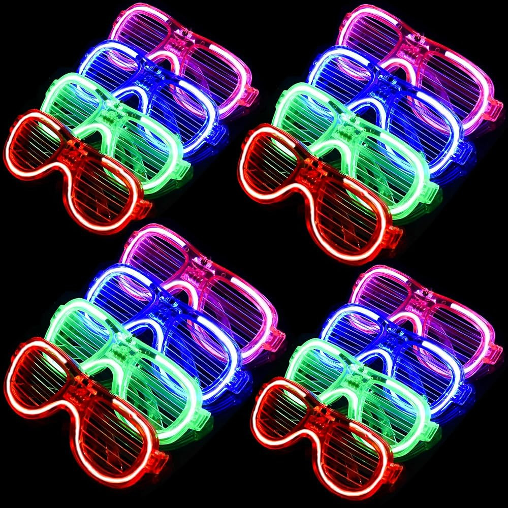Fsmiling 24 Pack Light Up Glasses Adults Led Glasses Glow In The Dark Party Supplies for Adults P... | Amazon (US)