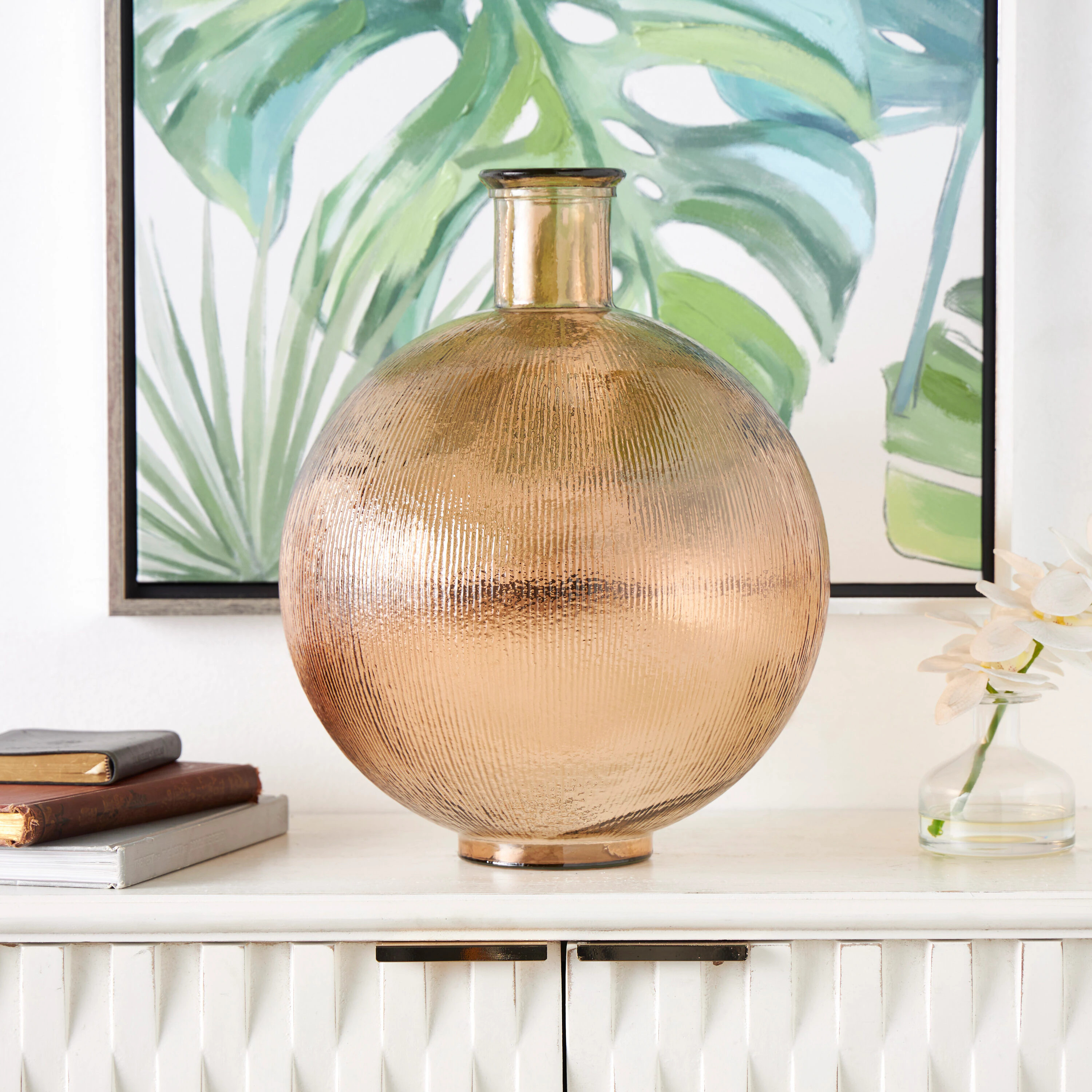 Grayson Lane Brown Glass Modern Vase | 821533 | Lowe's