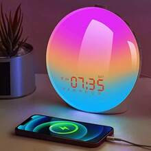 Wake Up Light Sunrise Alarm Clock For People Heavy Sleepers Bedroom With Sunrise Simulation Sleep Aid Dual Alarms FM Radio Snooze Nightlight Daylight | SHEIN