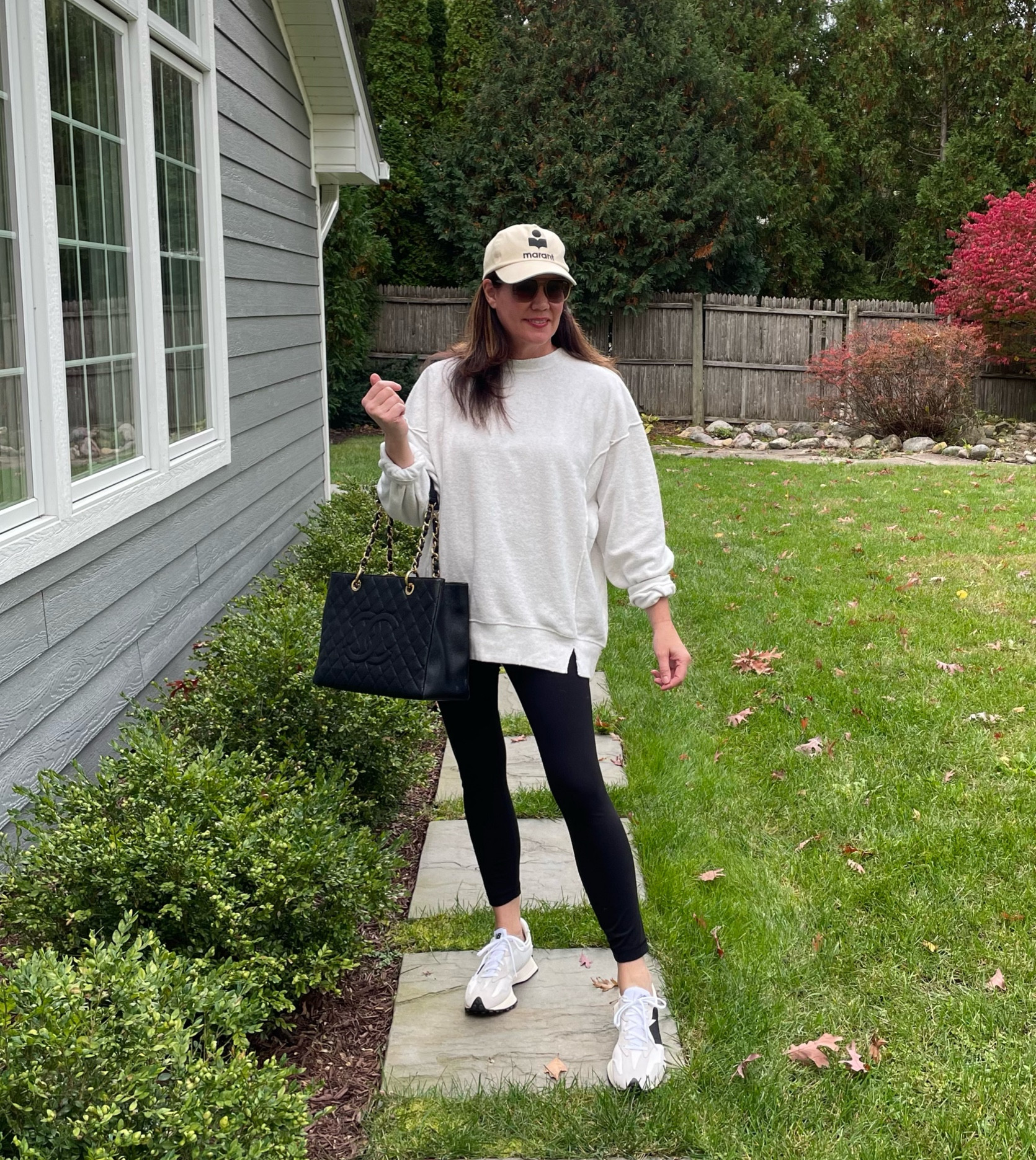 This oversized super comfy sweatshirt is on sale now! I’m wearing a small. 