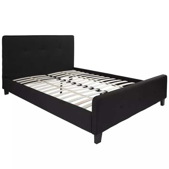 Merrick Lane Queen Size Platform Bed Contemporary Tufted Upholstered Platform Bed with Footboard ... | Target