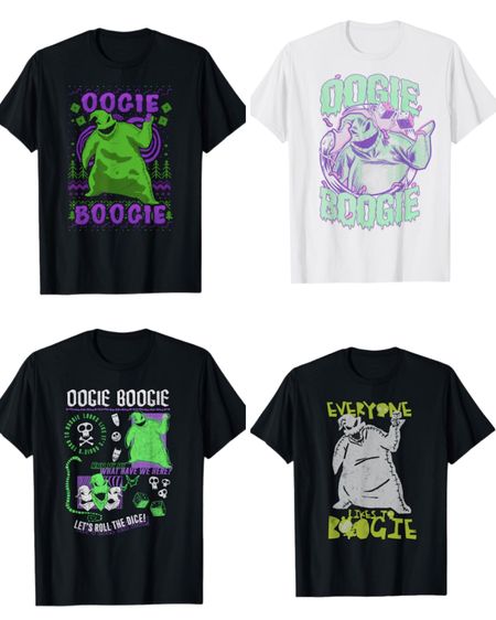 Oogie Boogie shirts. Still trying to decide what to wear to Oogie Boogie Bash. These shirts are perfect for the party or for wearing to Disneyland. #disneyland #disneyworld #disneyhalloween #disneyparksoutfits #disneystyle #disneyoutfit #disneylandoutfit #oogieboogieshirt #oogieboogie #oogieboogiebash #disneyshirt #disneyvacation 