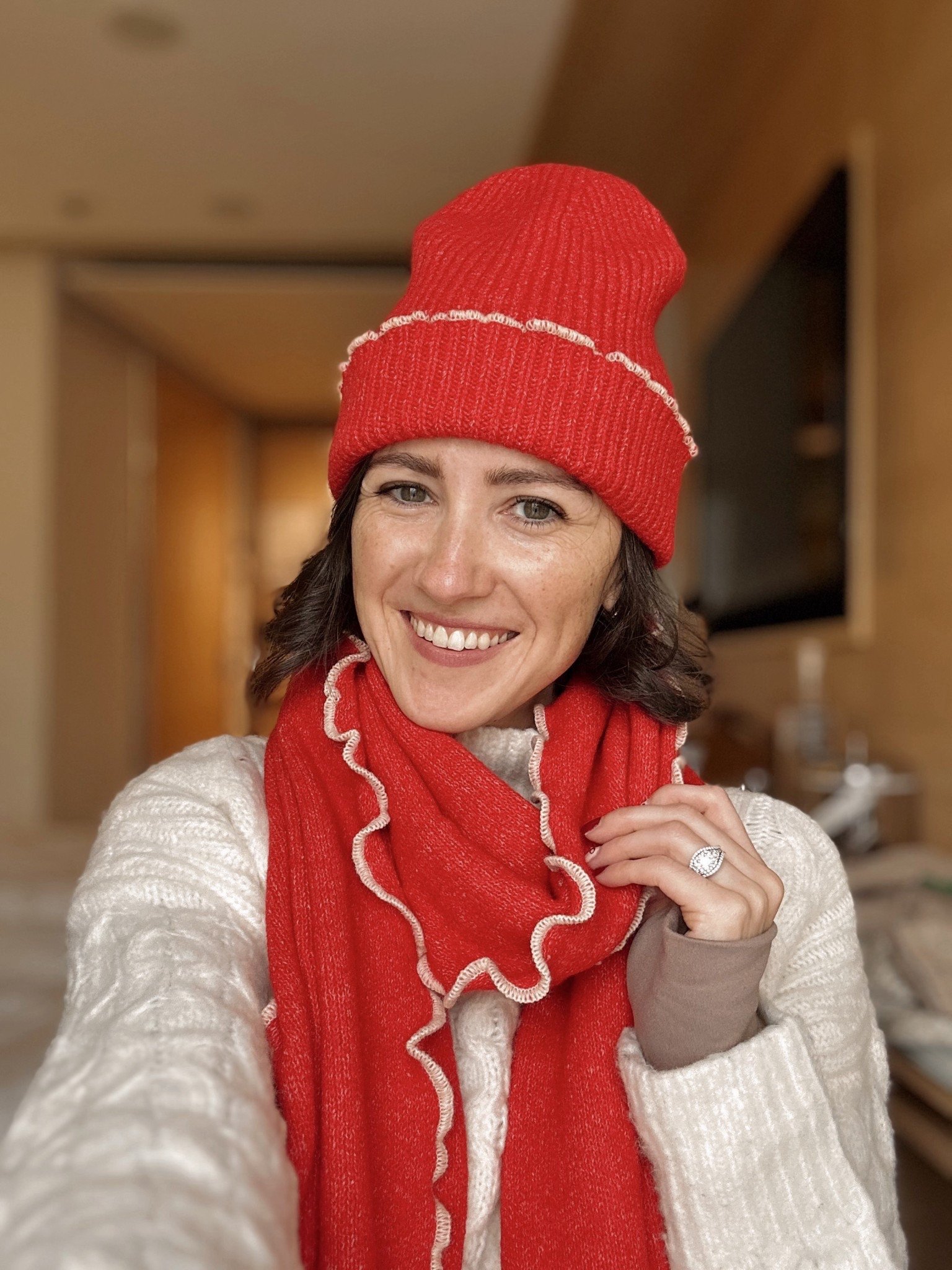 Obsessed with this festive red beanie & scarf combo 🎄❤️ so perfect for Christmas! 

#LTKGiftGuide #LTKootd #LTKHoliday
