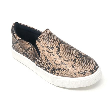 Soda Women's Reign Natural Python Slip-On Sneakers | Walmart (US)