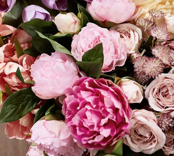 Faux Peony Bundle - Raspberry | Pottery Barn (US)