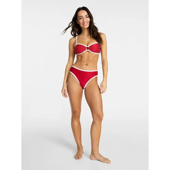 Time and Tru Women's and Women's Plus Size Go Time Strapless Bandeau Bikini Top with O-Ring, Size... | Walmart (US)