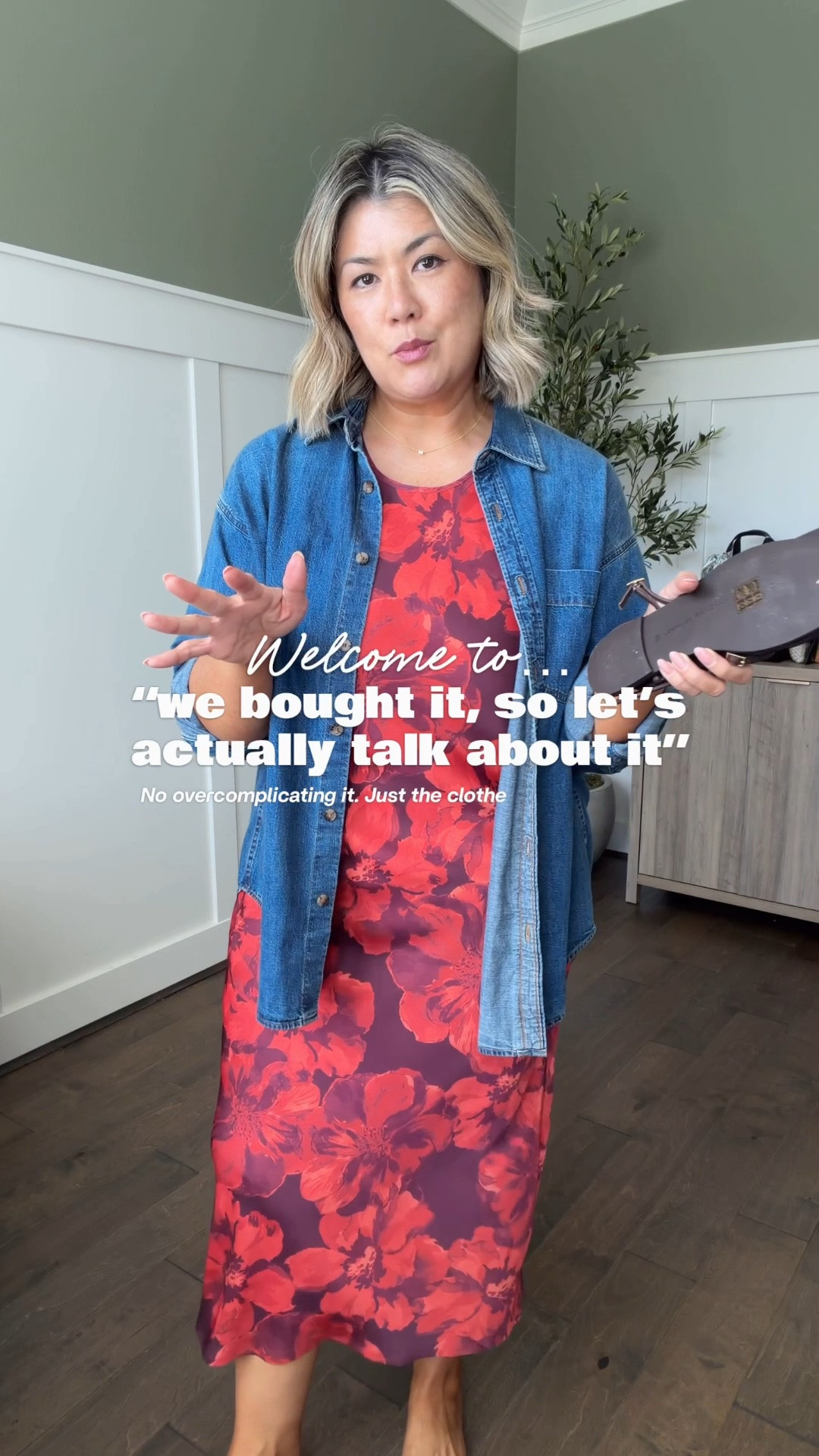 I’m genuinely shocked but also pleased at the same time that this silk dress is still in stock so I can reshare it with you all. 

Let’s talk about how we’re going to wear this more than one way. Silk doesn’t have to be reserved for just special occasions. We can wear it more often especially since this one is washable at home. 

Today, I decided to grab my oversized denim button up from @Aritzia that I bought last year to wear over top. Don’t like showing your arms? This is a perfect solution for you then! Also, it can be ANY denim shirt — it doesn’t have to be this exact one though it is a quite nice one. 

The blue denim pairs beautifully with the reds, burgundy and brown hues from the dress. 

Don’t like it, try an oversized boyfriend cardigan! Or you could pull a plain navy sweatshirt and wear it over top making it look like a skirt. 

I’m wearing this dress in an XL. 
Sneakers run true to size.

#LTKootd #LTKOver40 #LTKMidsize