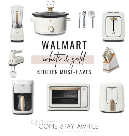 The cutest white and gold kitchen appliances from Walmart! 

#LTKhome #LTKGiftGuide #LTKHoliday