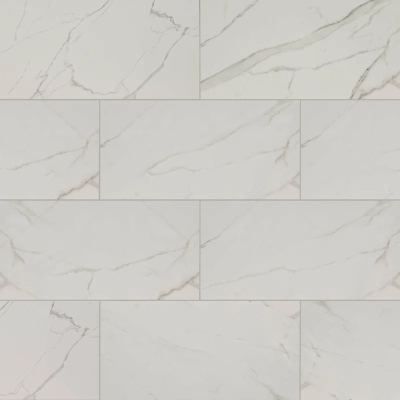 Kaya 12" x 24" Porcelain Marble Look Wall & Floor Tile | Wayfair North America