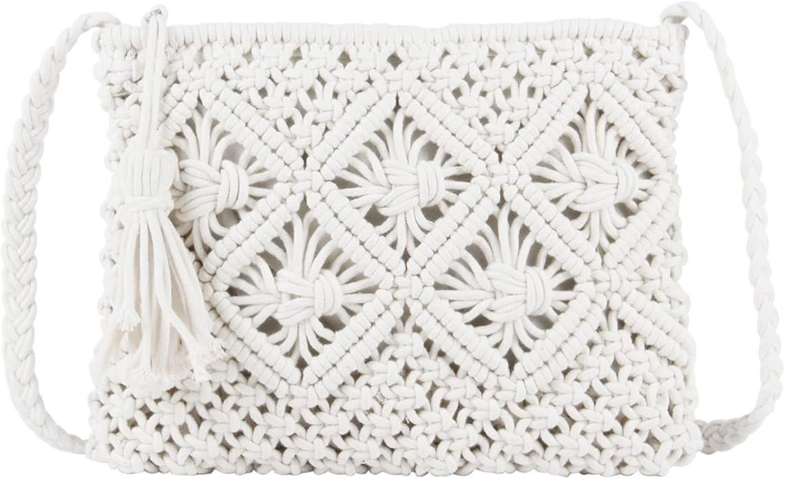 Women’s Handwoven Crossbody Purse Summer Beach Clutch Purses Woven Handmade Shoulder Handbag | Amazon (US)