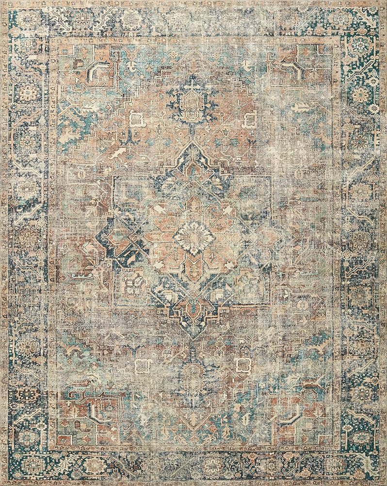 Loloi II Margot Terracotta/Lagoon 8'-6" x 11'-6" Area Rug | Amazon (US)