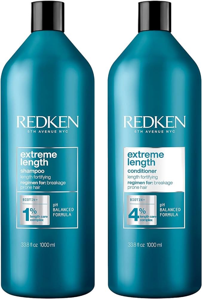 REDKEN Extreme Length Shampoo & Conditioner Set | Infused With Biotin | For Hair Growth | Prevent... | Amazon (US)