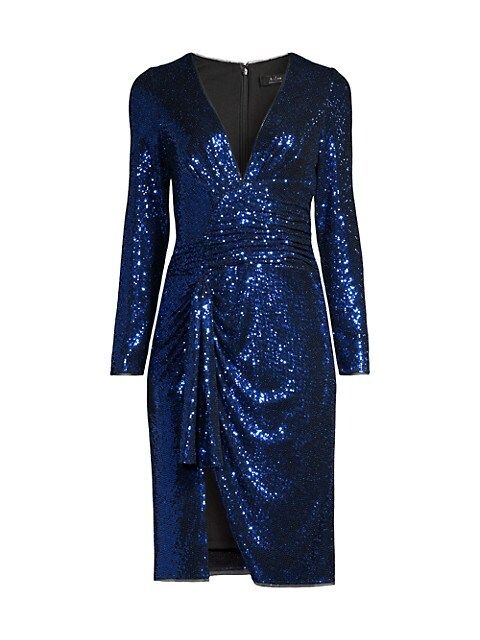 Sequin Draped Sheath Dress | Saks Fifth Avenue