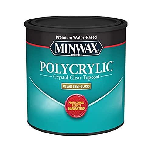 1/2 pt Minwax 24444 Clear Polycrylic Water-Based Protective Finish Semi-Gloss | Amazon (US)