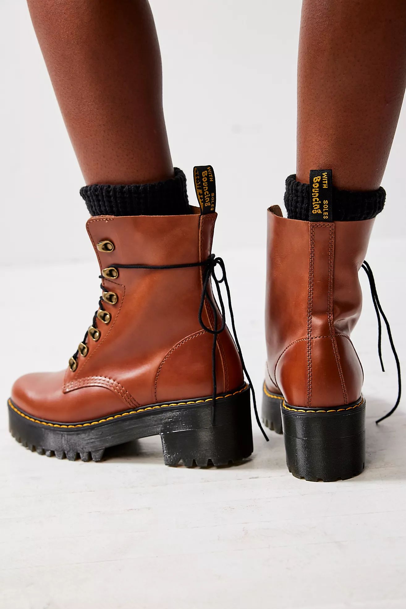 Dr. Martens Leona Platform Ankle Boots | Free People (Global - UK&FR Excluded)
