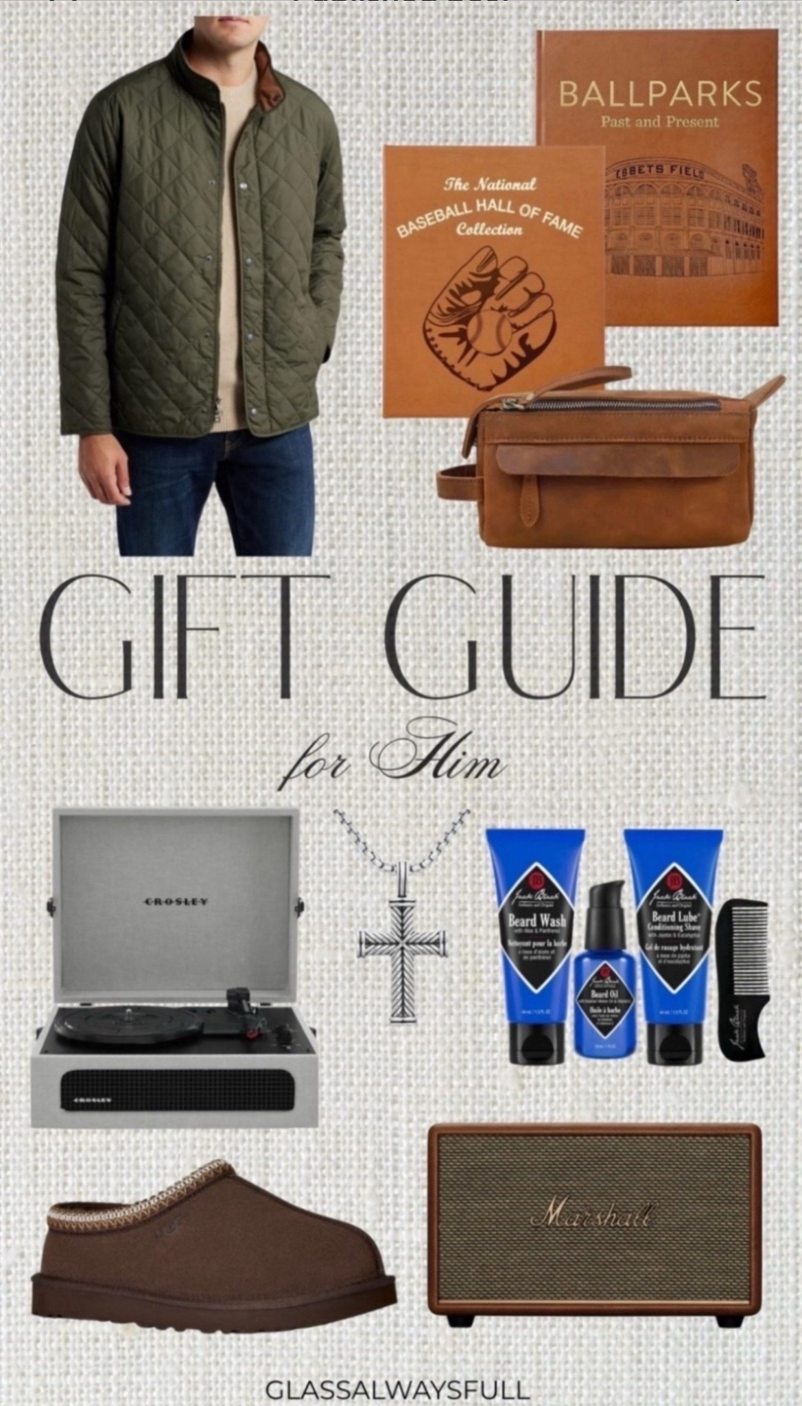 Gift guide for him, gifts for him, stocking stuffers for men, whitening pen, heated razor, men’s jacket, men’s cross necklace, dop kit, record player, Christmas, wallet, eye mask, weekend bag. Glassalwaysfull 


#LTKMens #LTKGiftGuide #LTKSeasonal
