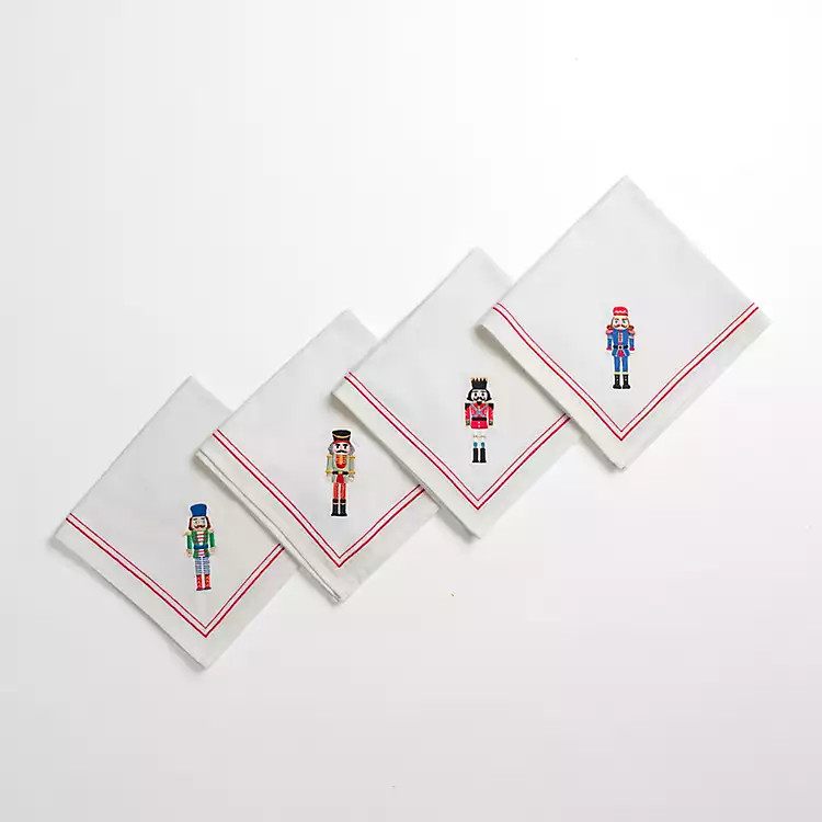 Embroidered Nutcracker Napkins, Set of 4 | Kirkland's Home