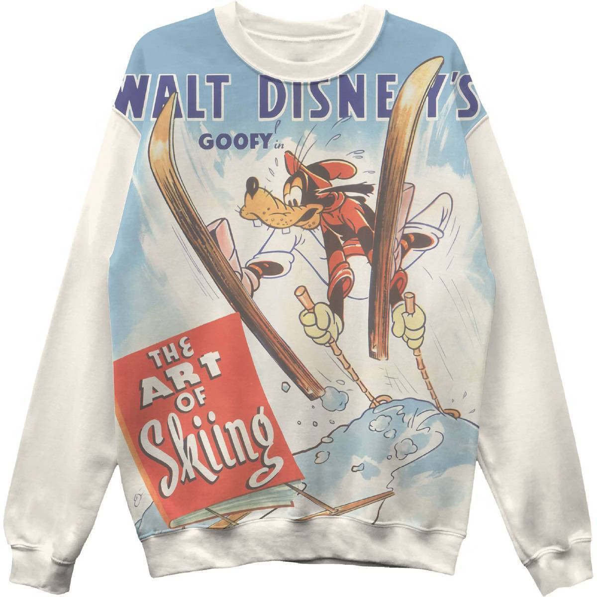 Men's Disney Goofy Fleece Crewneck Sweatshirt - Beige | Target