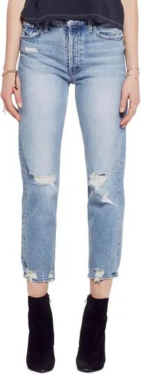 MOTHER The Tomcat Ripped Crop Straight Leg Jeans | Nordstrom | Nordstrom