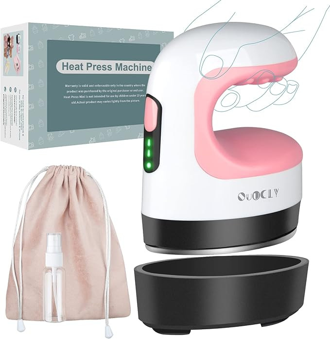 Mini Heat Press Machine, Mini Irons for Crafts,Portable Heat Press Easy for T-Shirts, Shoes, Hats... | Amazon (US)